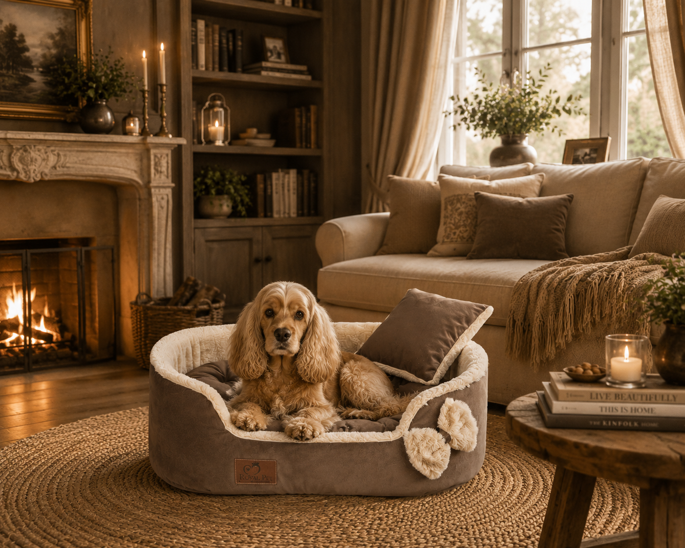 Legowisko Luxury Furry (Brownie) dla psa i kota